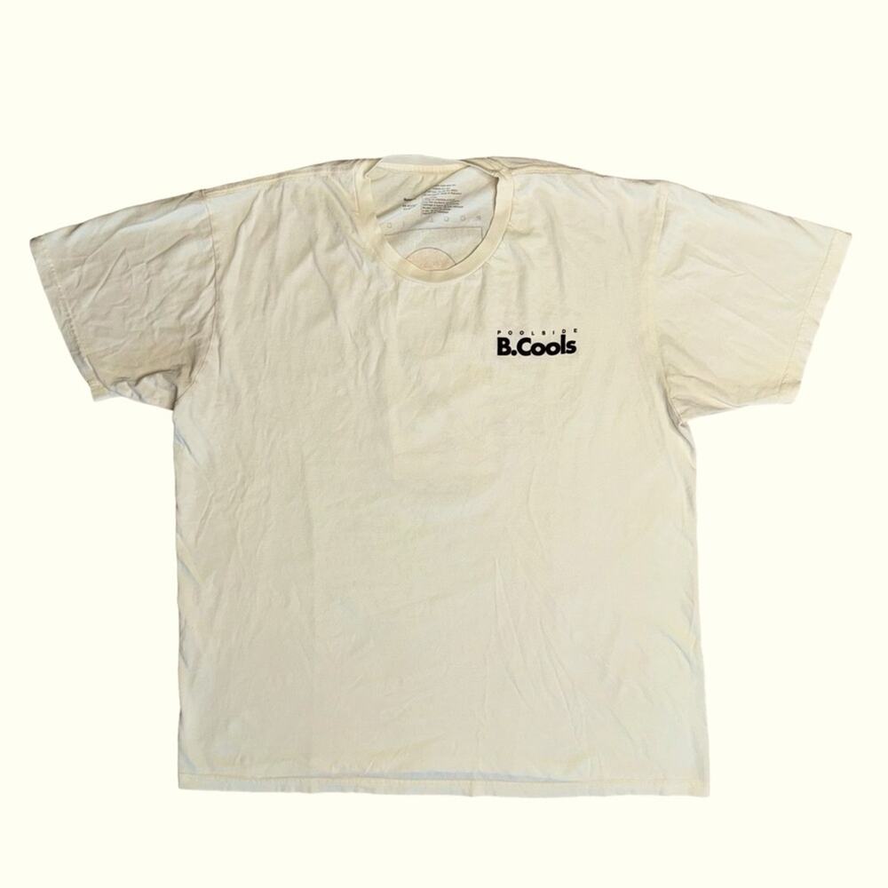 BARNEY COOLS ‘Poolside B.Cools’ Cream Flamingo Short Sleeve Crew Neck T-Shirt